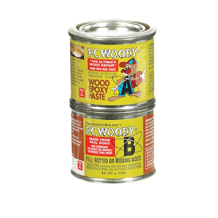 Pc Woody PC-Woody Tan Two Part Wood Epoxy Paste 6 oz WOODY 6 OZ